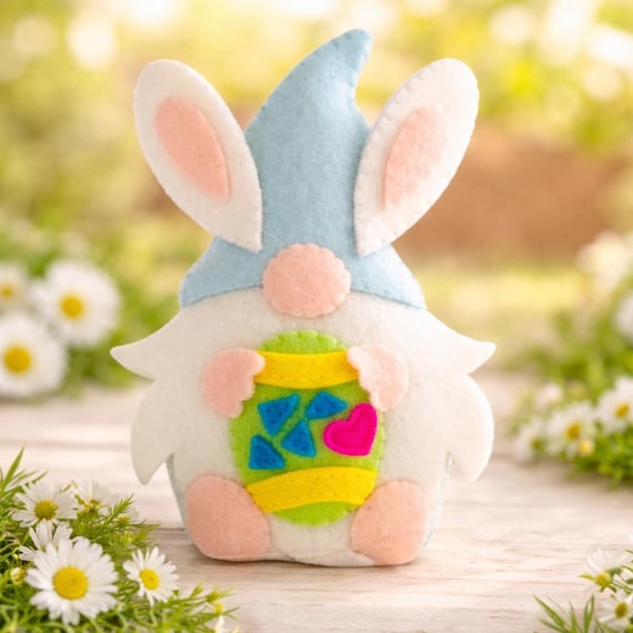 Spring Easter Bunny Gnome | LoveCrafts Handmade Easter Bunny Gnome Spring main image 2