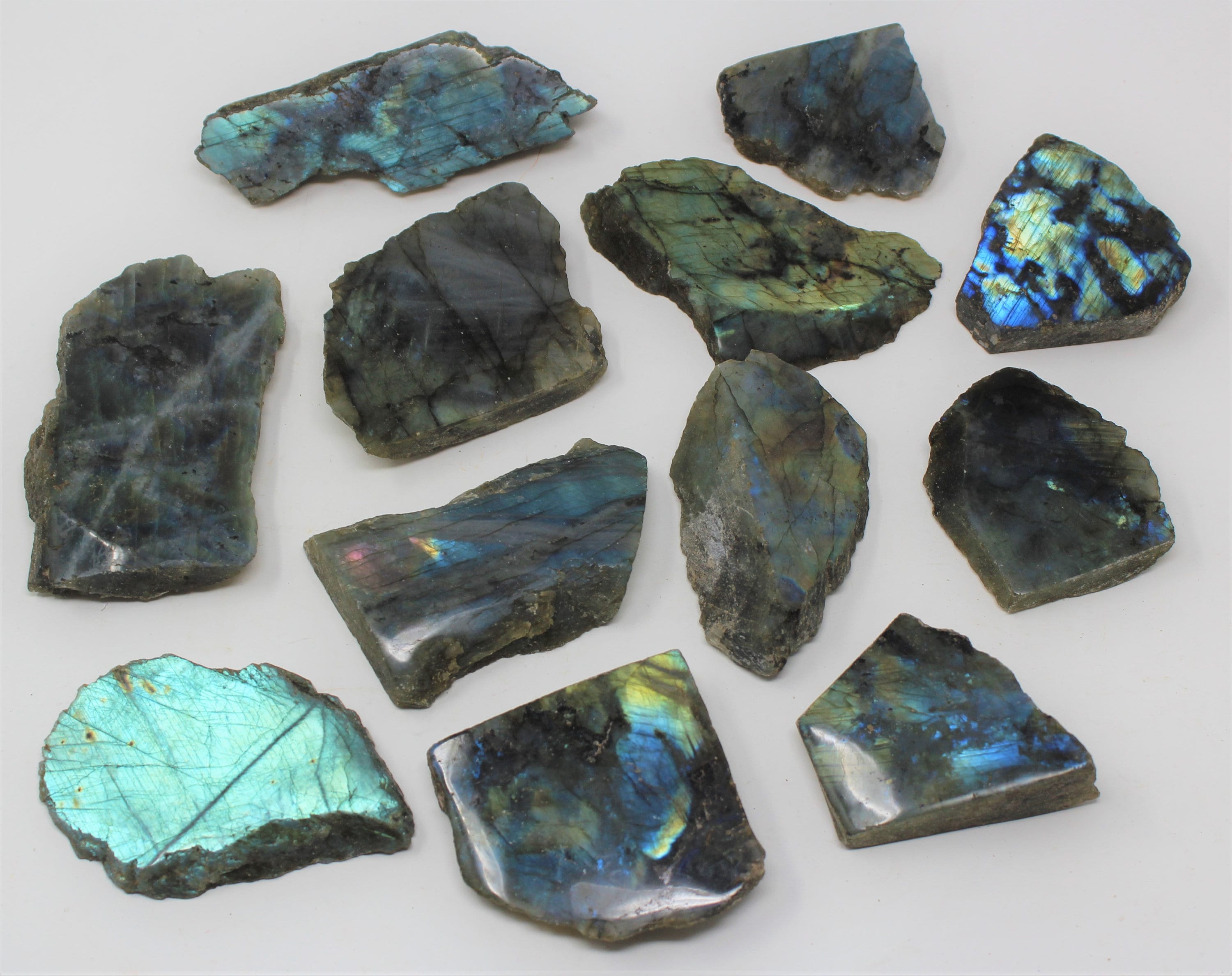 Natural Labradorite Slab, Wholesale Bulk lb Lots (Display Specimen