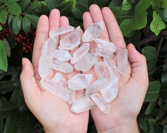 Natural Clear Quartz Crystal Points Wholesale Lots: Choose Ounces or lb Bulk Wholesale Lots ('AAA' Grade Premium Quality Quartz Points)