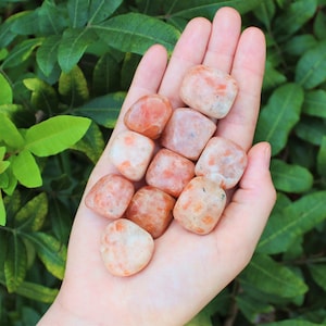 10 ieces of tumbled sunstone crystals - medium size