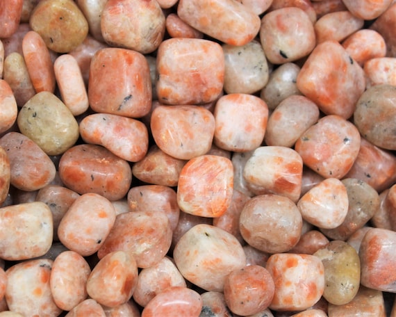 Sunstone Tumbled Stones: Choose Ounces or lb Bulk Wholesale Lots (Premium Quality 'A' Grade)