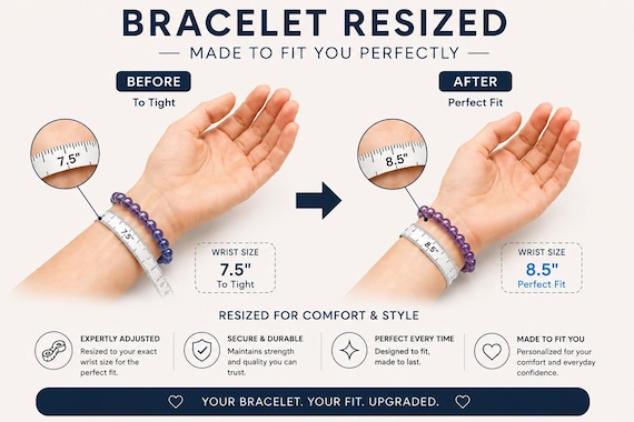Custom Bracelet Sizing Product Upgrade - Choose Your Size