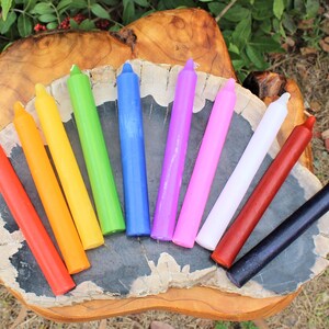 Set of 10 LARGE 6 Candles 10 Color Mixed Assortment Great Value, Long Burn Time image 4
