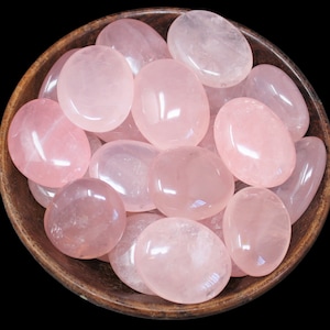 Wholesale Bulk Lot Rose Quartz Palm Stones - 'A' Grade Large Pink Quartz Crystal Pebbles