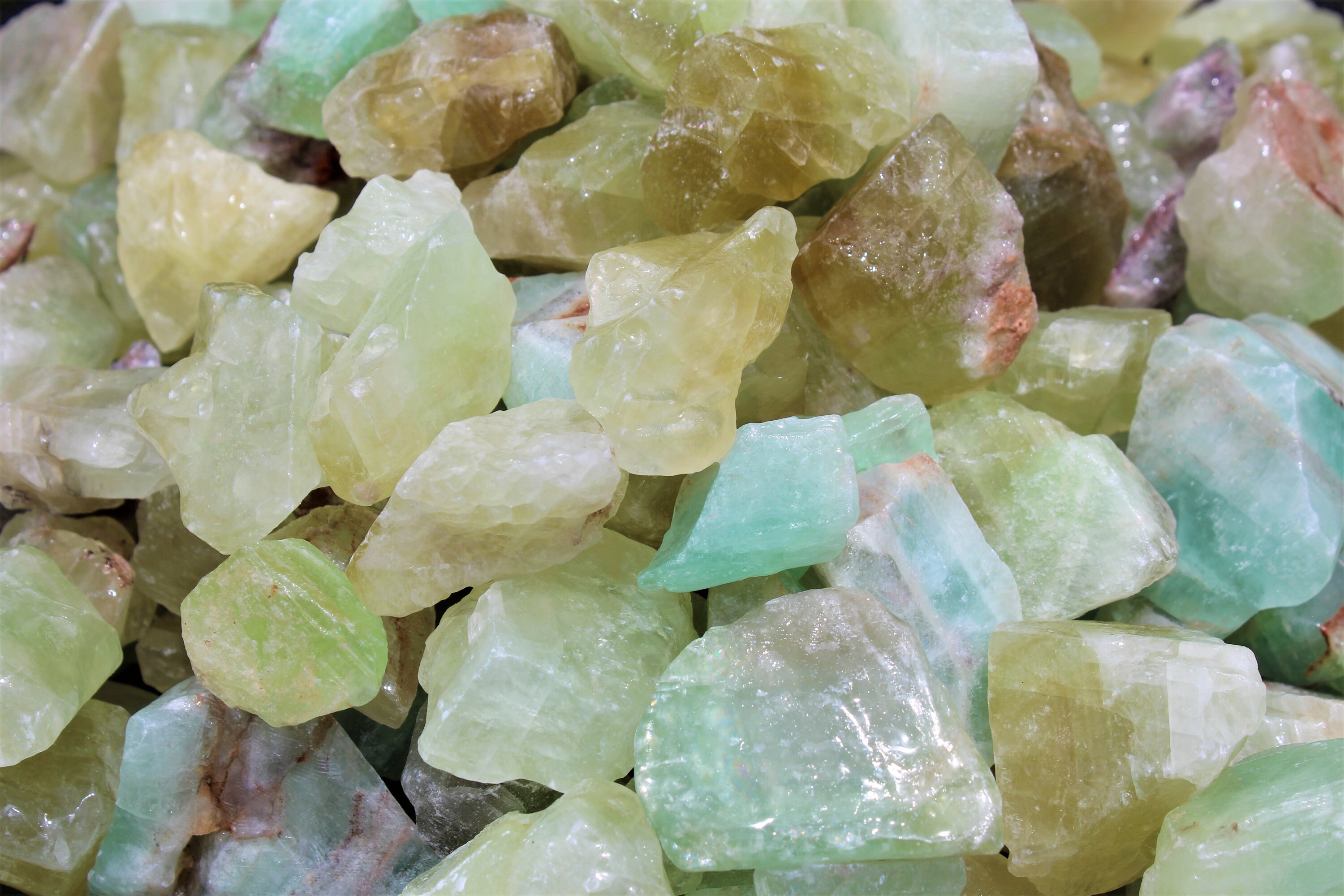 Green Calcite Rough Natural Stones Choose How Many Pieces Premium