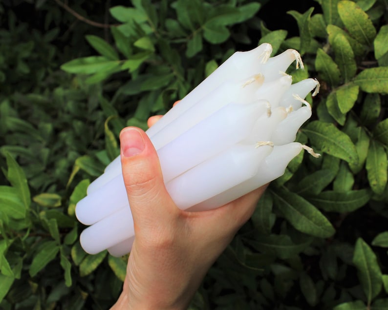 White Taper Candles, LARGE 6 Candles: Choose How Many Bulk Wholesale Lots Bild 4