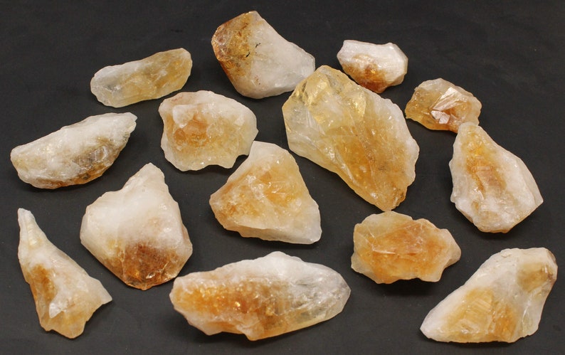 LARGE Rough Citrine Chunks, 2 3: Choose How Many Pieces 'A' Grade Premium Quality Raw Citrine Crystals 10