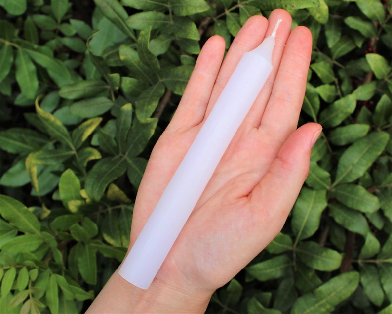 White Taper Candles, LARGE 6 Candles: Choose How Many Bulk Wholesale Lots Single
