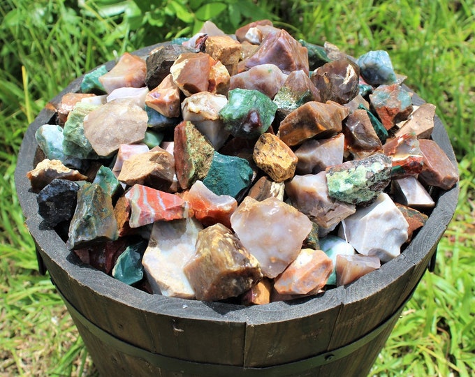 Fancy Jasper Rough Natural Stones: Choose Ounces or lb Bulk Wholesale Lots (Premium Quality 'A' Grade, Raw Fancy Jasper)
