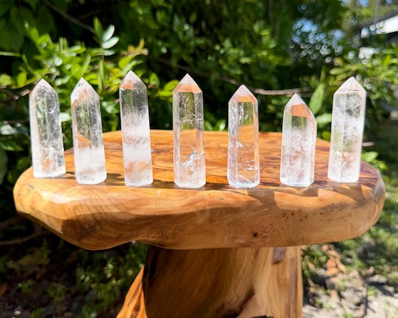 Clear Quartz Crystal Obelisks - Choose Size 1.5 - 5" Towers (6-Sided Polished Quartz Points)