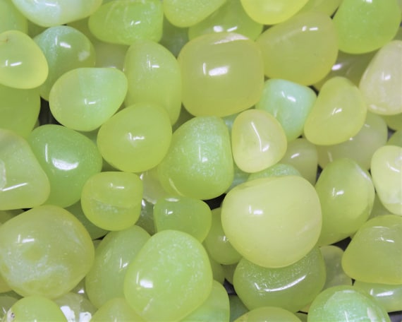 Parrot Green Onyx Tumbled Stones: Choose Ounces or lb Bulk Wholesale Lots (Premium Quality 'A' Grade)