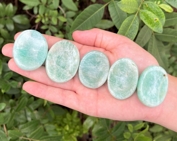 Amazonite Worry Stone: Choose How Many ('A' Grade, Smooth Polished Worry Stone, Pocket Stone, Polished Stone)