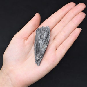 Black Kyanite Blades: Choose Ounces or lb Bulk Wholesale Lots 'A' Grade Premium Quality Black Kyanite Fans image 9