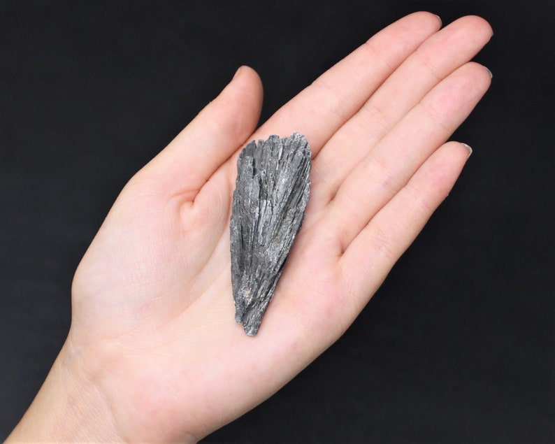 Black Kyanite Blades: Choose Ounces or lb Bulk Wholesale Lots 'A' Grade Premium Quality Black Kyanite Fans Bild 9