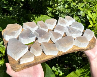 Small TV Rock Crystals Wholesale Bulk Lots - Natural Optical Television Stones (Raw Satin Spar)
