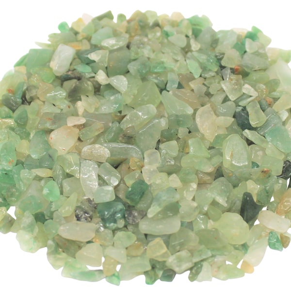 Green Aventurine Semi Tumbled Gemstone Mini Chips 5 - 15 mm: Choose Ounces or lb Loose Wholesale Bulk Lots (Green Aventurine Chips)