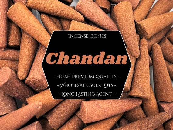 CHANDAN Incense Cones: Choose 10, 20, 50, 100 or 200 Bulk Lots