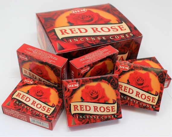 Hem Red Rose Incense Cones: Choose How Many