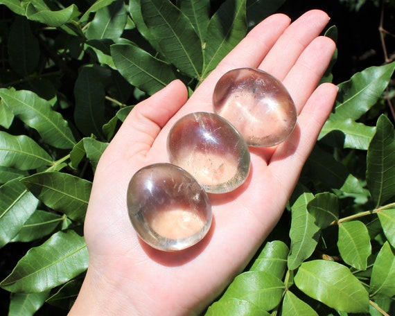 Smoky Quartz Hand Polished Stones: Choose How Many ('A' Grade Polished Smoky Quartz Pebbles, Smoky Quartz Palm Stones)