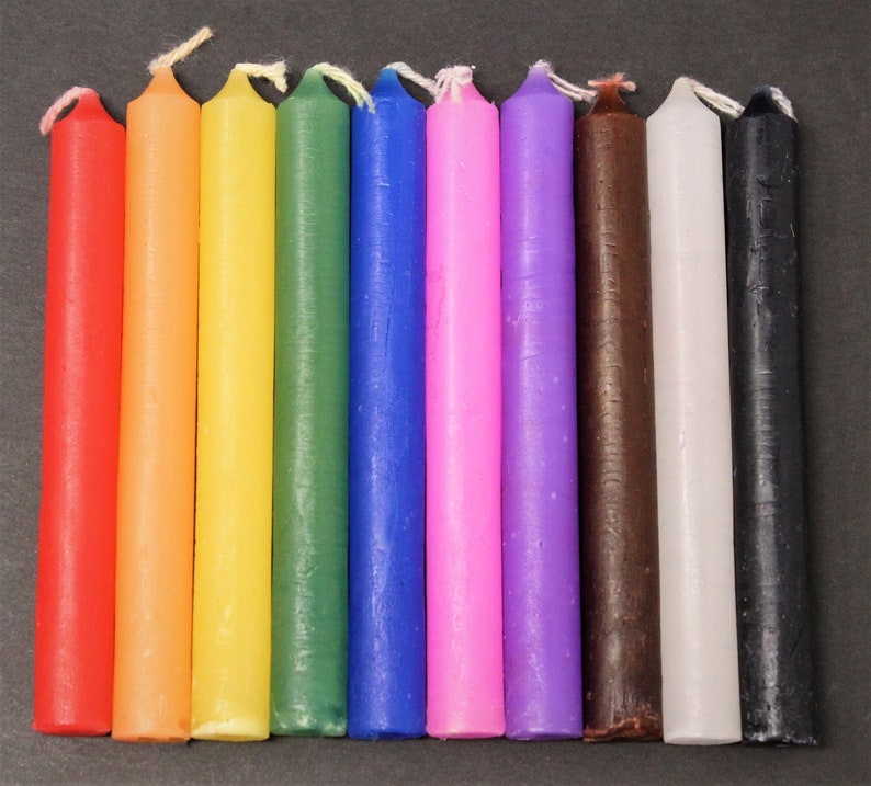 4 Chime Candles Set 20 Assorted Colors Spell Candles Etsy