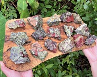 LARGE Rough Dragons Blood Jasper Natural Stones - Choose Size ('A' Grade Jasper Crystal)