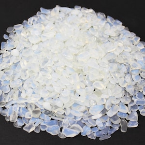 Opalite Semi Tumbled Gemstone Mini Chips 5 - 15 mm: Choose Ounces or lb Loose Wholesale Bulk Lots ('A' Grade, Opalite Chips)