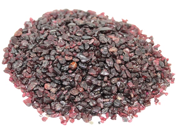 Garnet Semi Tumbled Gemstone Mini Chips 5 - 7 mm: Choose Ounces or lb Loose Wholesale Bulk Lots ('A' Grade, Garnet Chips)