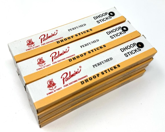 Padmini Dhoop Incense Stick 5" King Size (Large): Choose 3, 6 or 12 Packs!