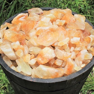 Rough Citrine Stones: Choose Ounces or lb Bulk Wholesale Lots (&#39;A&#39; Grade Premium Quality Raw Citrine Crystals)