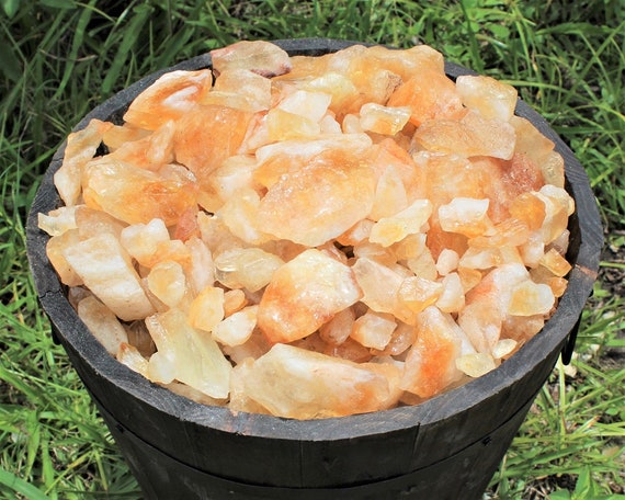 Rough Citrine Stones: Choose Ounces or lb Bulk Wholesale Lots ('A' Grade Premium Quality Raw Citrine Crystals)