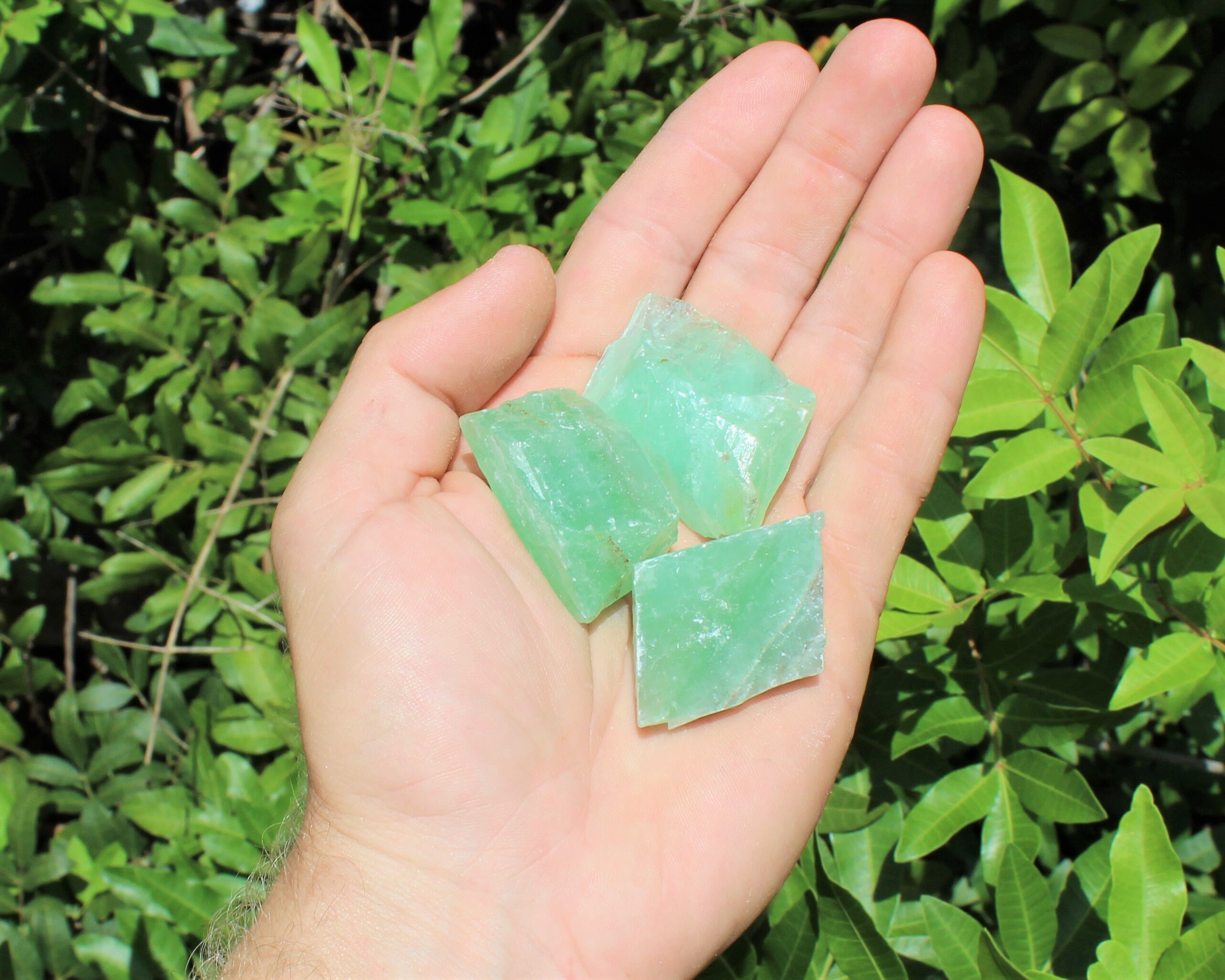 Green Calcite Rough Natural Stones Choose How Many Pieces Premium