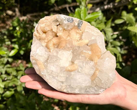 Apophyllite & Stilbite Crystal Cluster - EXACT SPECIMEN Shown (AAA Grade Premium Quality Natural Apophyllite Cluster with Inclusions, SB10)