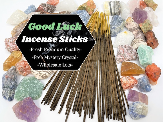 GOOD LUCK Incense Sticks + FREE Mystery Crystal: Choose How Many (Wholesale Bulk Lots)