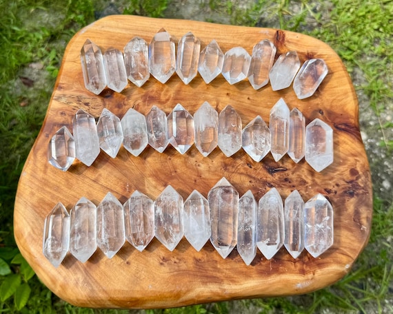 Double Terminated Clear Quartz Crystal Points: Choose Ounces or lb Bulk Wholesale Lots ('A' Grade Premium Quality Clear Quartz Points)