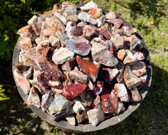 Crazy Lace Agate Rough Natural Stones - 'A' Grade Agate Crystals From Mexico - Wholesale Bulk Lots