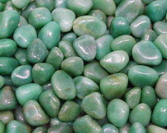 Green Aventurine Tumbled Stones: Choose Ounces or lb Bulk Wholesale Lots (Premium Quality 'A' Grade)
