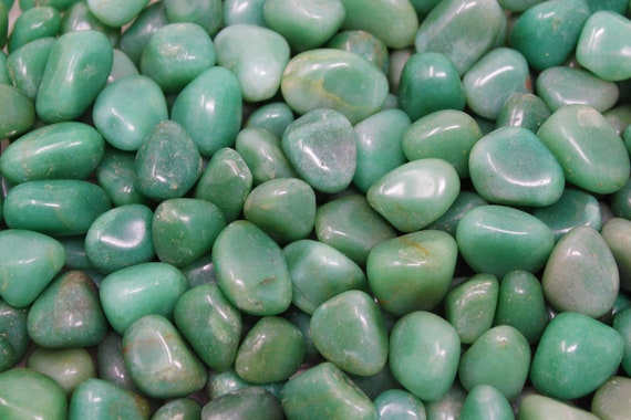 Green Aventurine Tumbled Stones: Choose Ounces or lb Bulk Wholesale Lots (Premium Quality 'A' Grade)