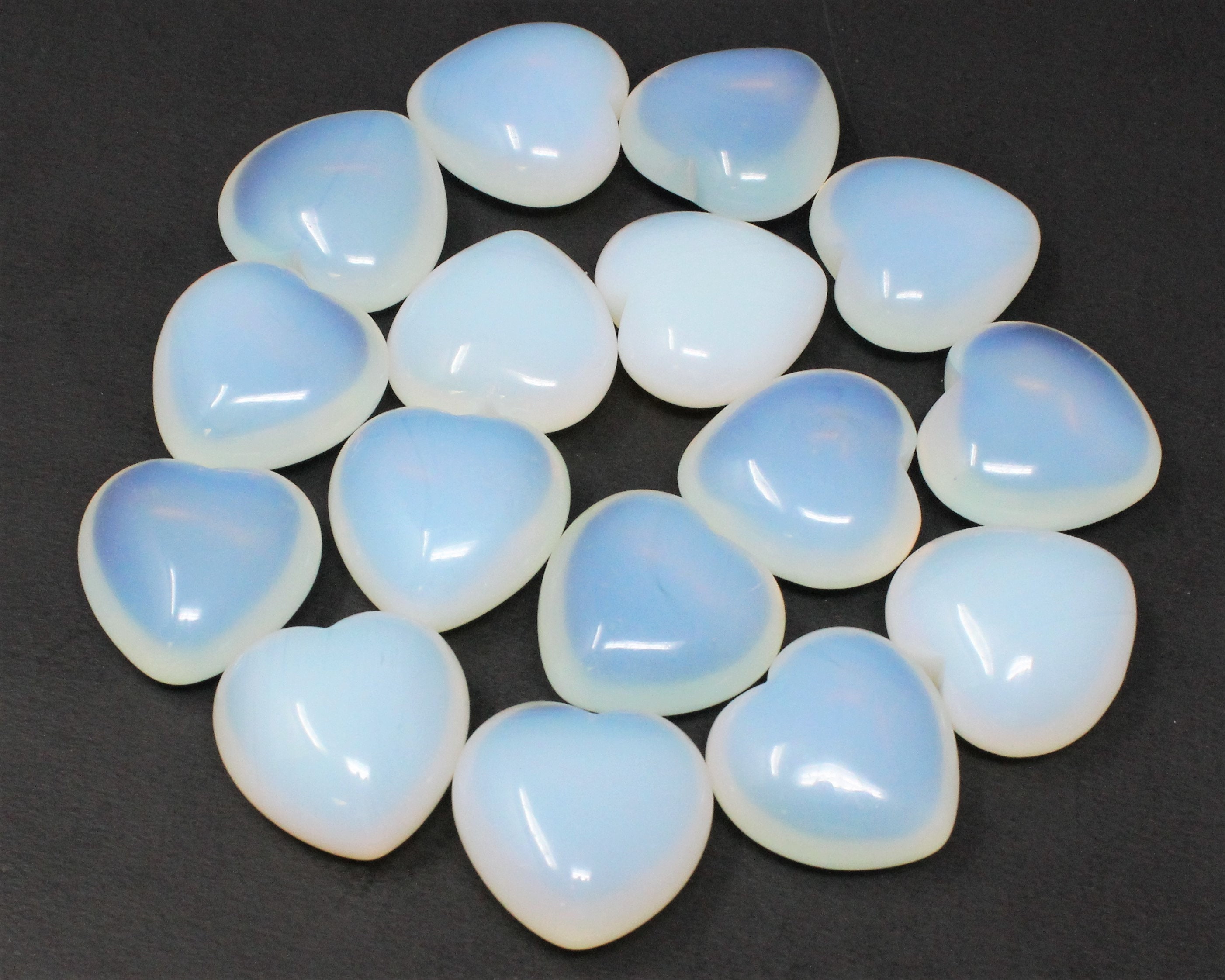 Opalite Heart Stone: 1 (Crystal Heart, Carved Heart, Pocket Heart ...