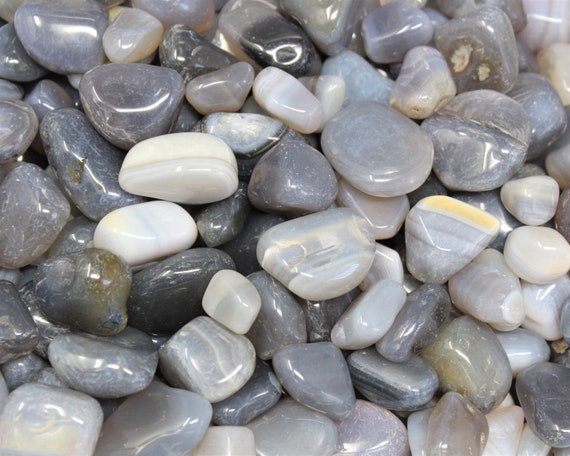 Chalcedony Tumbled Stones, LARGE 1 - 1.25": Choose Ounces or lbs Wholesale Lots ('A' Grade)