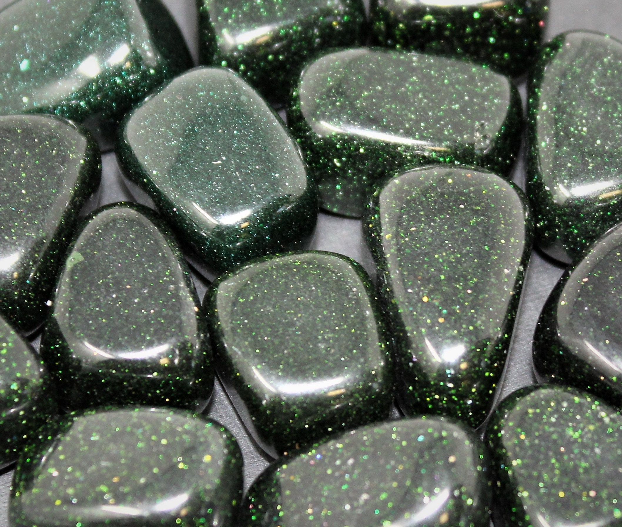 Green Goldstone Tumbled Stones Choose 4 oz, 8 oz or 1 lb Bulk Lots (