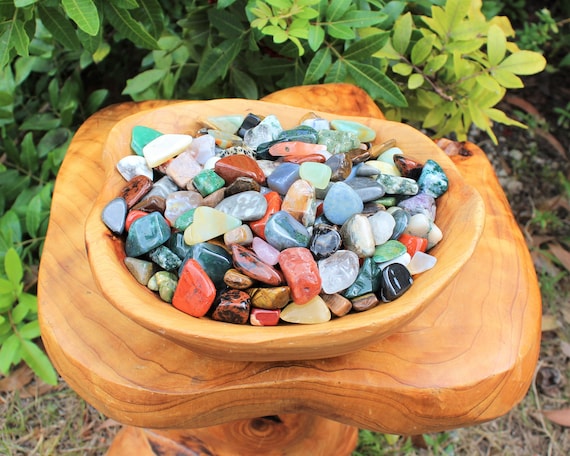 Assorted Tumbled Stones SMALL 1 lb Wholesale Bulk Lot