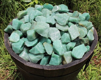 Green Aventurine Rough Natural Stones: Choose 4 oz, 8 oz, 1 lb, 2 lb, 5 lb Bulk Lot ('A' Grade, Green Quartz, Raw Green Aventurine)