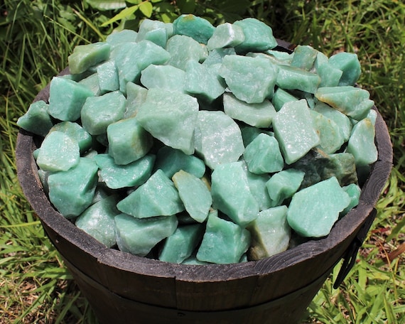 Green Aventurine Rough Natural Stones: Choose Ounces or lb Bulk Wholesale Lots (Premium Quality 'A' Grade Green Aventurine Crystals)