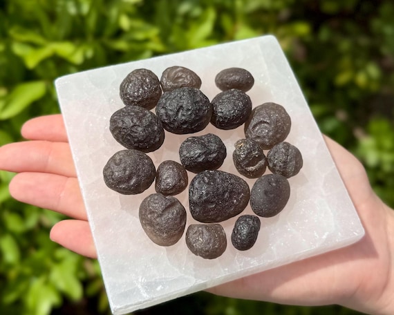 Colombianite Tektite Crystals, Natural Raw Colombian Specimens - Choose Size (Premium Quality 'Lightning Stones', High Vibration Crystal)