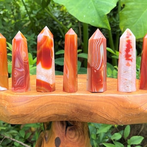 Carnelian Obelisk, 3 - 4&quot; (6-Sided, &#39;A&#39; Grade Carnelian Crystal Obelisk, Carnelian Tower, Point)