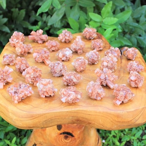 Mini Aragonite Clusters, 0.75 - 1.5": Choose How Many (High Quality Aragonite Crystal Clusters, Raw Aragonite Star Cluster)