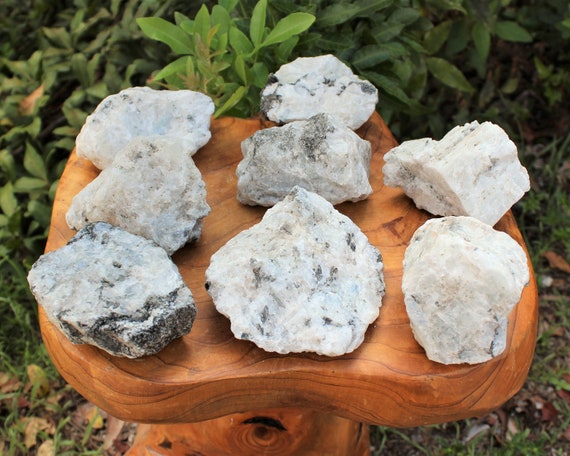 JUMBO Rough Rainbow Moonstone Chunks: Choose Size ('A' Grade Rainbow Moonstone Crystals, Jumbo Raw Rainbow Moonstone)