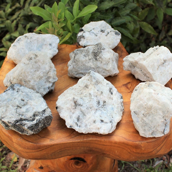 JUMBO Rough Rainbow Moonstone Chunks: Choose Size ('A' Grade Rainbow Moonstone Crystals, Jumbo Raw Rainbow Moonstone)