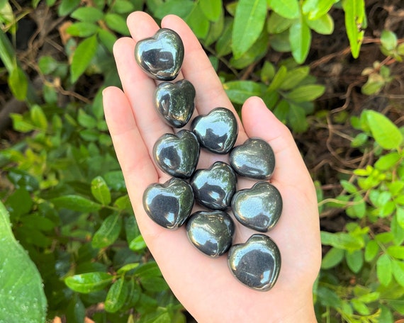 Hematite Heart 1" - Choose How Many ('A' Grade Premium Quality Hematite Crystal Hearts)