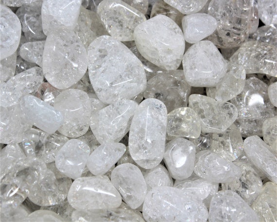 Crackle Quartz Tumbled Stones: Choose Ounces or lb Bulk Wholesale Lots (Premium Quality 'A' Grade)